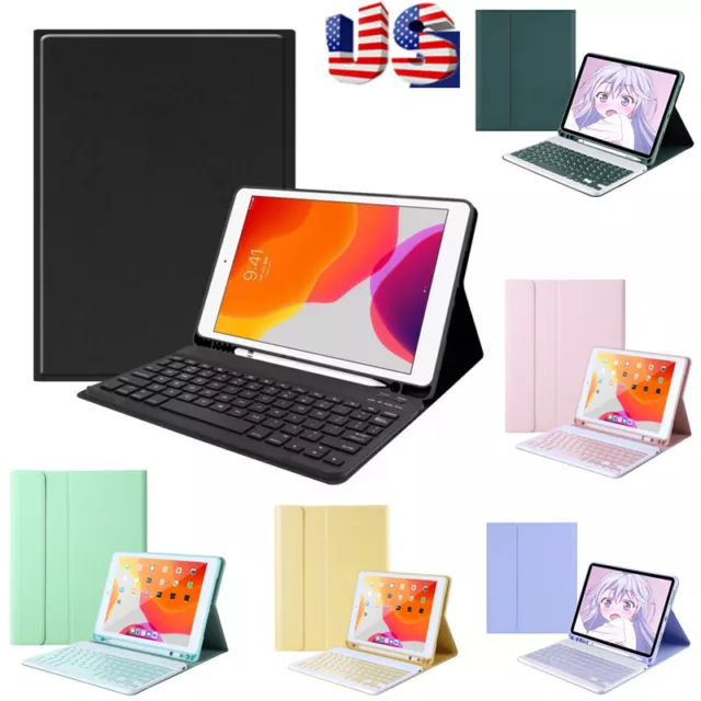 Wireless Bluetooth Keyboard +PU Leather Stand Case For Ipad Air4 10.9" Universal