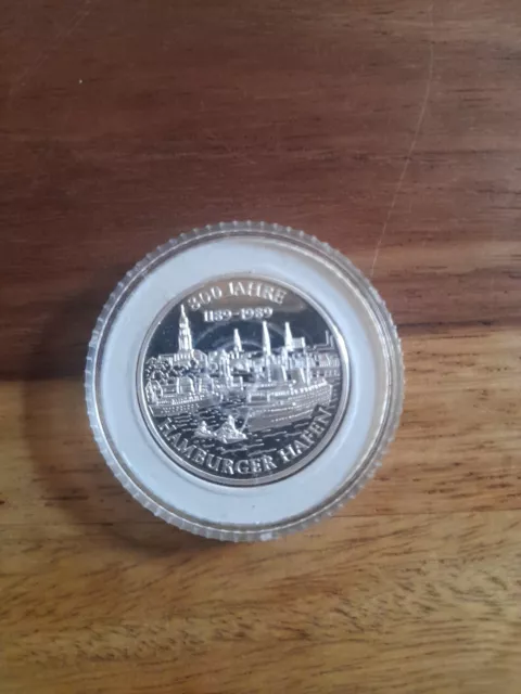 Medaille "800 Jahre Hamburger Hafen 1989"