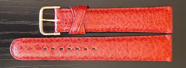 Bracelet De Montre COBRA En Cuir De Veau Rouge - Largeur 12 Mm - Neuf Avec étiquette