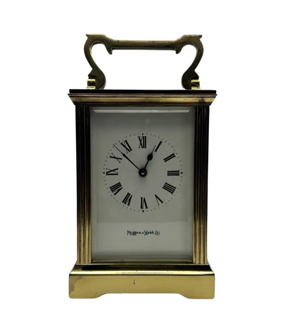 Mappin & Webb Brass Antique 8 Day Movement Carriage Clock 2