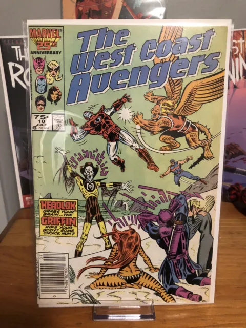 West Coast Avengers #10 Newsstand Variant VF+/NM- (Marvel Comics, 1986) 1st App