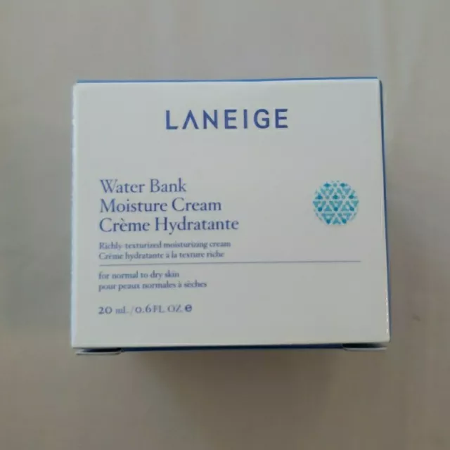 LANEIGE Water Bank Moisture Cream 0.6 Fl Oz / 20ml For Normal To Dry Skin