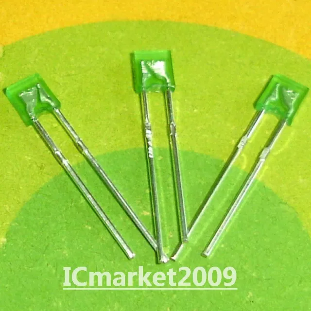 100 PCS LED 1X3X4 Green Superbright LED Light Emitting Diode Lamp 1X3X4 #T7