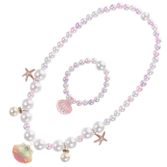 1 Set Kids Schmuck Set Dekorative Halsketten Armband Kit Kinder Plastik