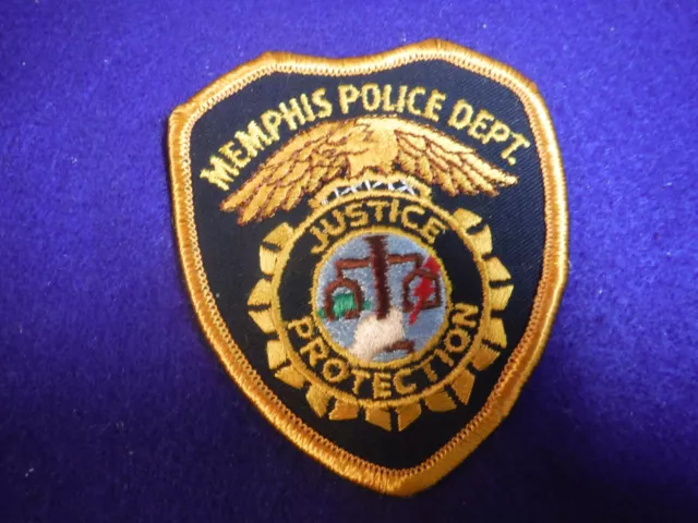 Vintage Memphis Police Justice Protection Tennessee Embroidered Iron On Patch