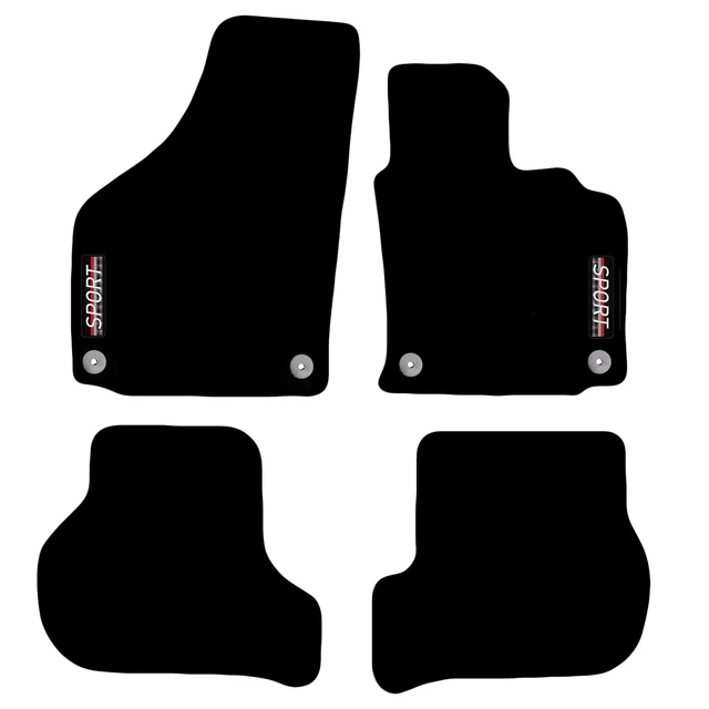 FOR VW GOLF MK5 2007 to 2008 Tailored Carpet Car Mats with logo 4 Round Clips £22.99 PicClick UK