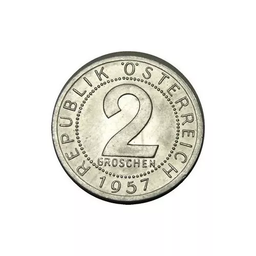 elf Austria 2 Groschen 1957 Eagle