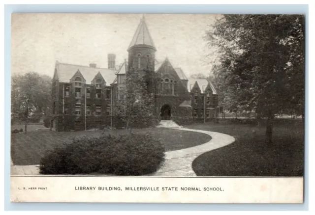 c1910's Library Building Millersville State Normal School PA Antique Postcard