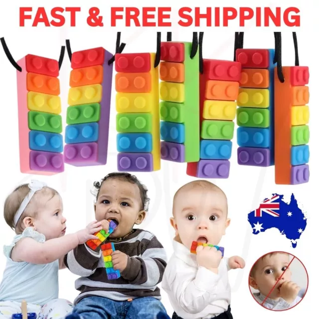 Sensory Kids Chew Chewy Necklace For Biting, Teething, Autism, ADHD & Fidgeting