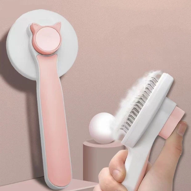 Pet Dog Cat Grooming Self Cleaning Slicker Brush Hair Remover Comb Massage Tool