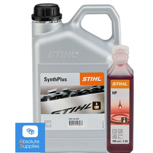 5 LITRE GENUINE STIHL SYNTH PLUS CHAINSAW CHAIN BLADE OIL + 100ml TWO