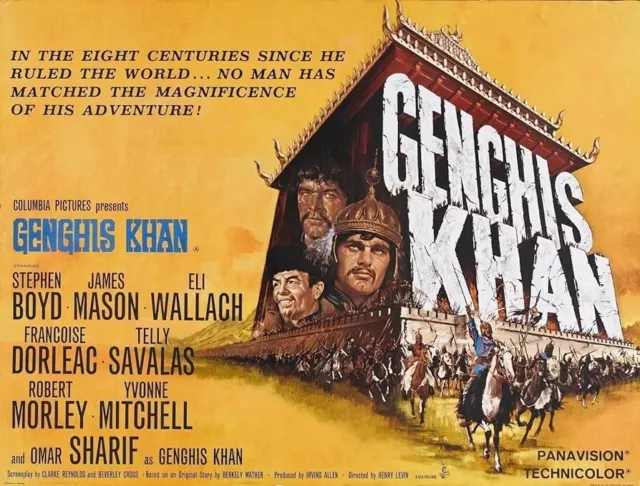 RARE 16mm Feature: GENGHIS KHAN (CINEMASCOPE) STEPHEN BOYD / OMAR SHARIF