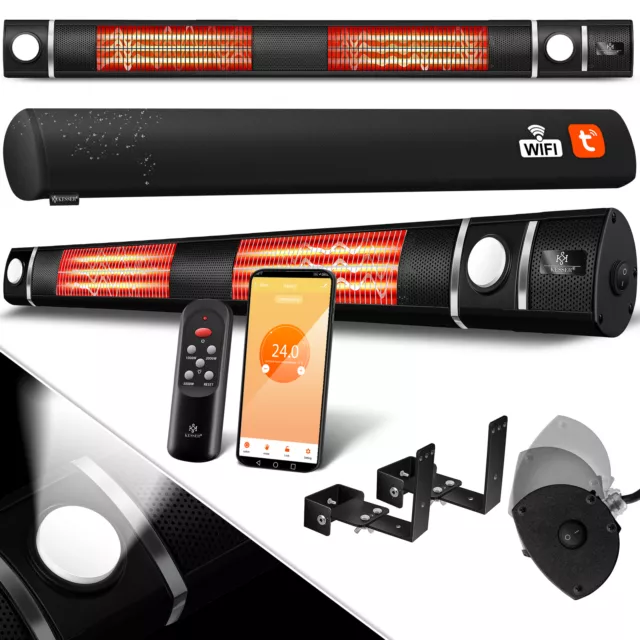 RETOURE Infrarot Heizstrahler 3000W IR-Gastro-Bar mit WiFi App & Fernbedienung