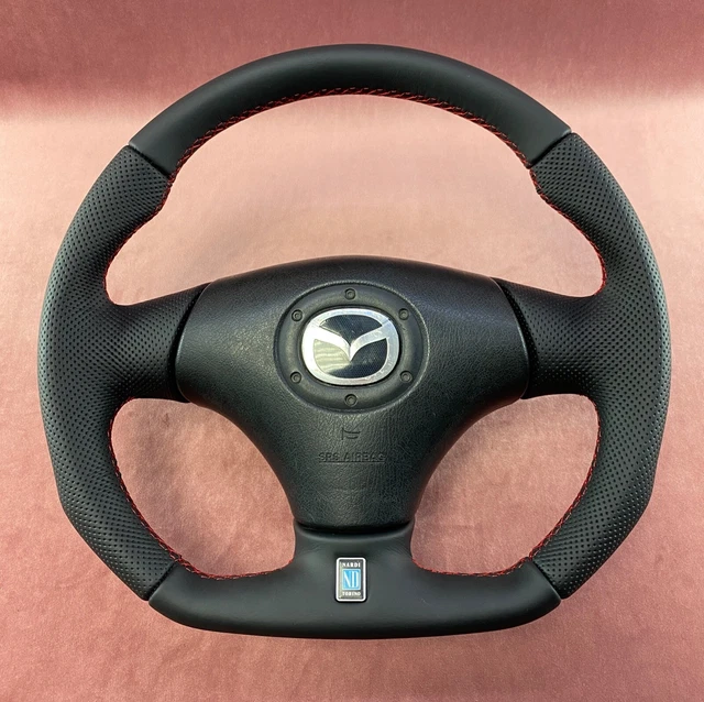 MAZDA RX7 CUSTOM steering wheel RX7 FD3S FULL leather Dshape EUR 578,97