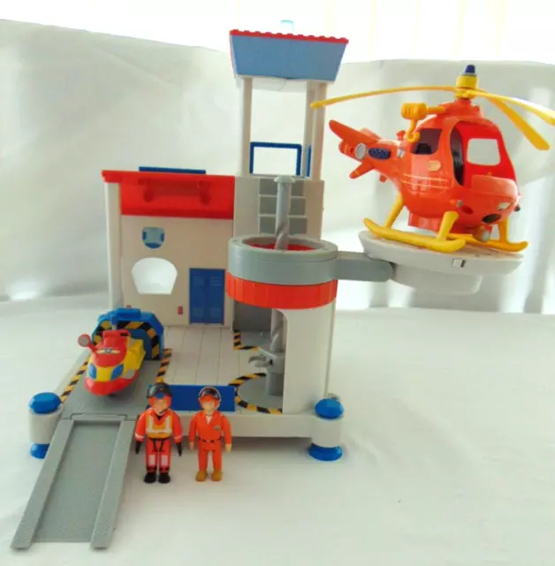 Fireman Sam Ocean Rescue Playset With Jet Ski, Helicopter & 2 Figures