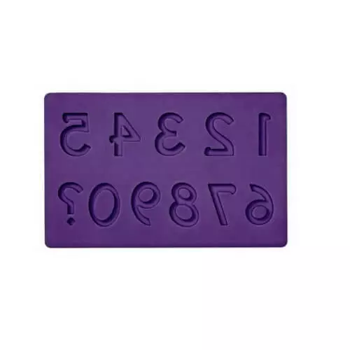 Stampo 10 Numeri In Silicone Calco Per Fondente Numeri In Silicone 20 X 13 Cm