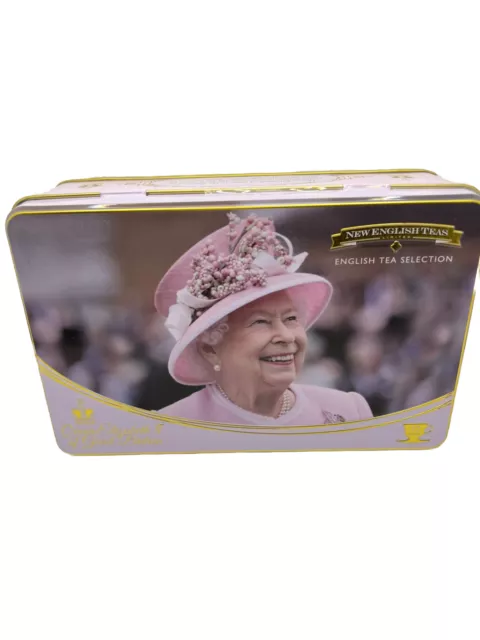 New English Teas Queen Elizabeth II Tea Tin With 72 Teabag Selection *Sealed!*