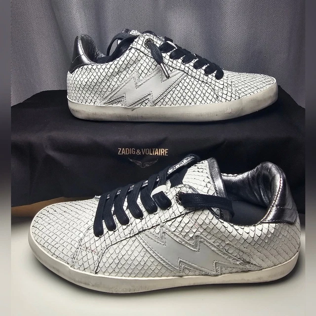 ZADIG VOLTAIRE NEO keith reptile embossed leather sneaker Size Uk 3 36 75.00 PicClick UK