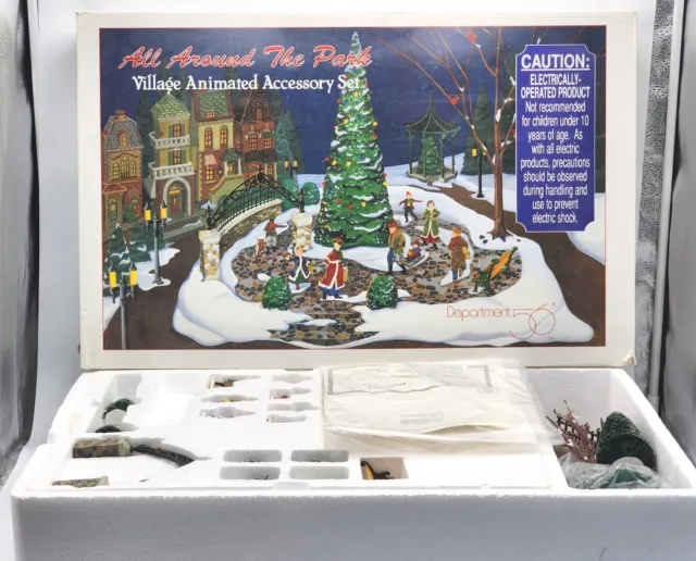 Dept 56 All Around The Park Village Animated Accessory Set Tested Original Box 2