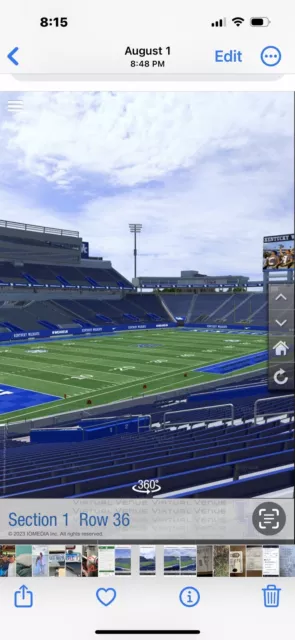 2 KENTUCKY WILDCATS VS  Missouri TICKETS SEC 1 ROW 43 Seats 7-8