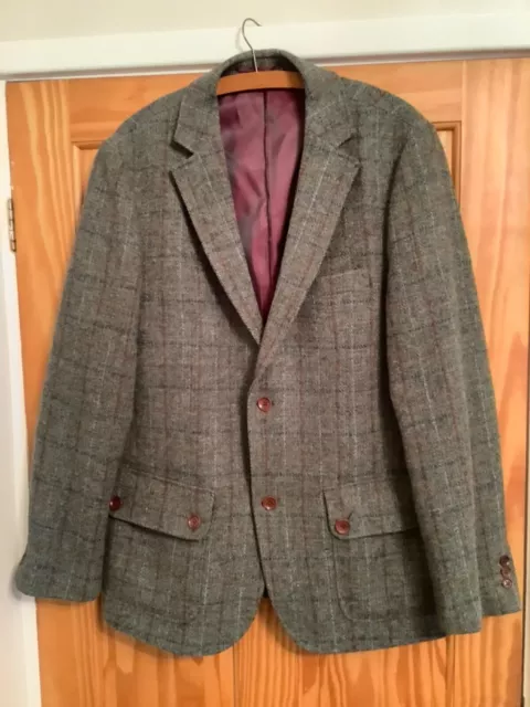 Harris Tweed Hand Woven Jacket 100% wool size XL