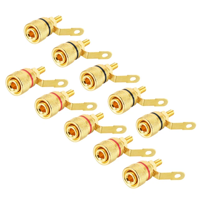 5 Pairs Binding Post Terminal M4 Thread Amplifier Connector Banana Plug Socket
