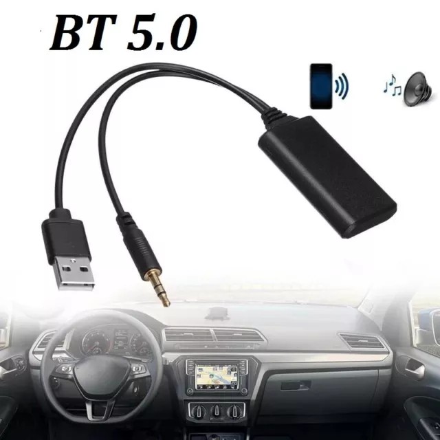 Wireless Bluetooth Receiver 5.0 Car Stereo Music 3.5mm Adapter AUX MP3