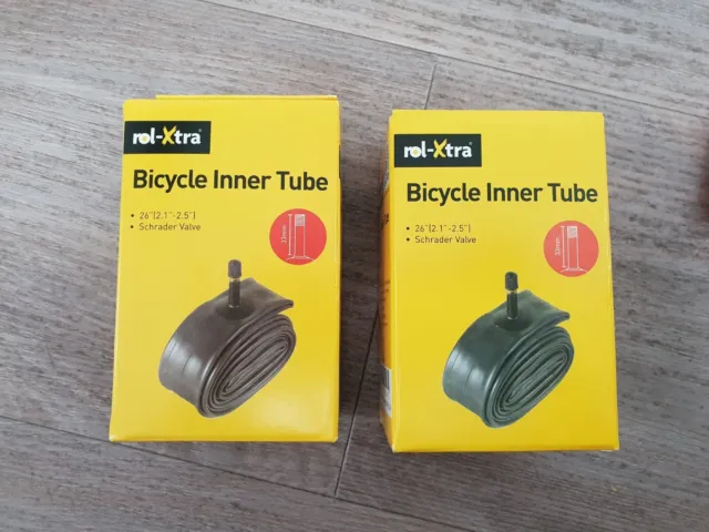2 X 26 Inch Bycicle Inner Tube Schrader
