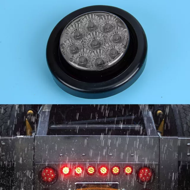 1Pcs 2" Round Red LED Side Marker Light Clearance Part Fit For Truck Trailer Van