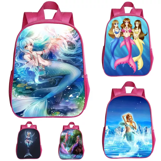 Sirena Sirenetta Zaino Scuola Tempo libero Mermaid Backpack School Bag ZAMER01 6