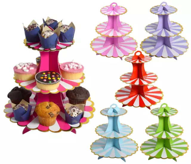 Etagere 3 Etagen Muffin Cupcake Ständer Pappe 3-stöckig Pappständer