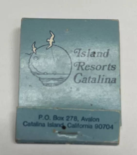 Rare Vintage Matchbook Cover O1 California Catalina Island Resorts Hotel Atwater