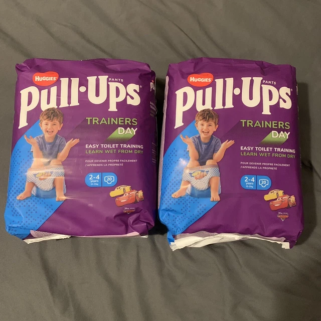 2X HUGGIES PULL Ups Trainers Day / Potty Training Pants Boys 24 Year