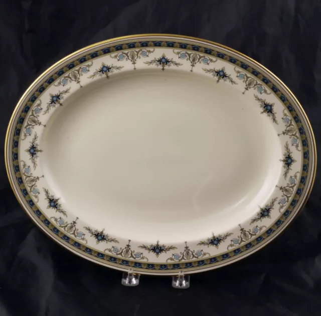 Minton Grasmere  Blue Oval Serving Platter 13-5/8"  Excellent