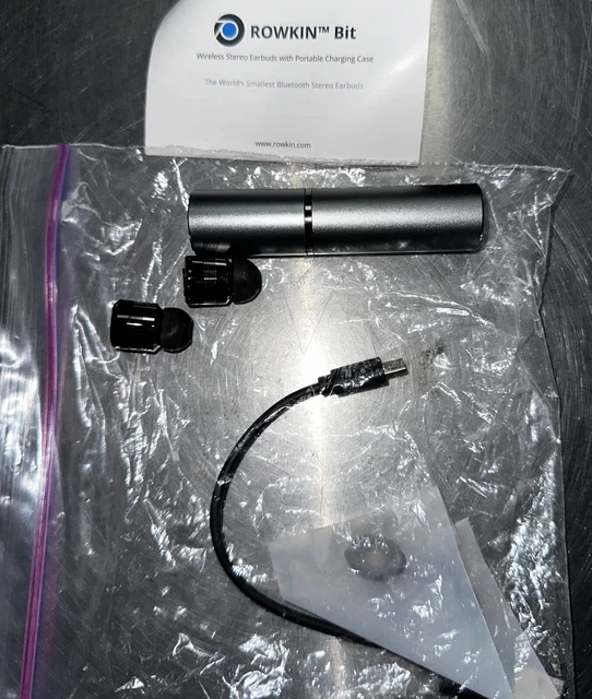 Rowkin Bit Wireless Stereo Bluetooth Earbuds w/ Portable Charging Case & Cable