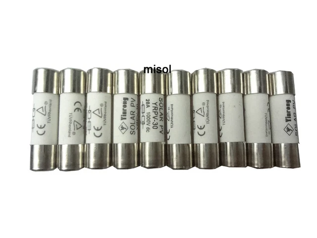10 units of PV solar fuse 20a 1000VDC fusible 10x38 gPV, Fusibile solare
