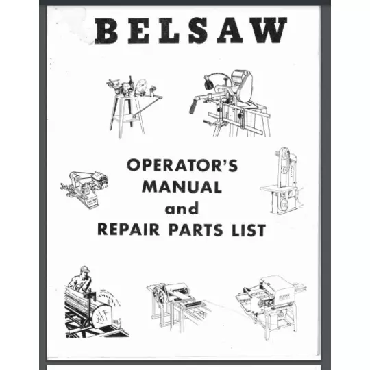 Foley Belsaw Model 1055 Sharp-All Operator Parts Manual 10552, 10553, 10293 60pg
