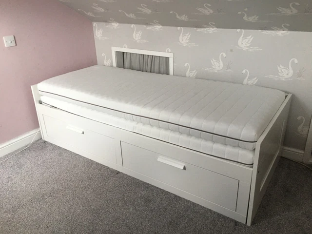IKEA BRIMNES DAY Bed Converts to Single or Double with 2