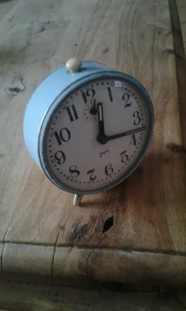 VINTAGE 50's REVEIL MECANIQUE JAPY bien burine