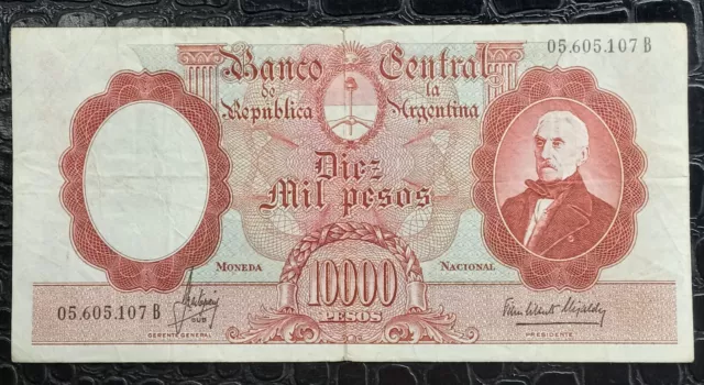 Banknote Argentina Diez Mil Pesos 1966, Combined Shipping 1 to 20