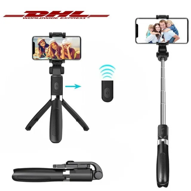 Bluetooth Selfie Stick Stativ 3 in1 Erweiterbar Monopod Wireless Selfie Stick DE 2