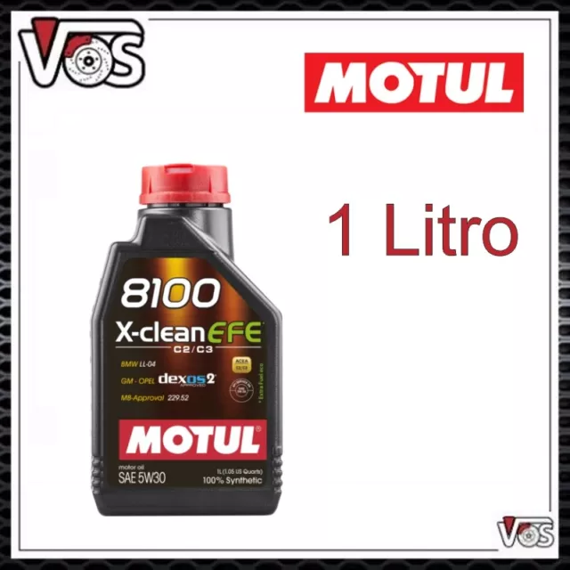 OLIO MOTORE MOTUL 8100 X-clean EFE 5W30 dexos2 C3 1 litro 1lt 100