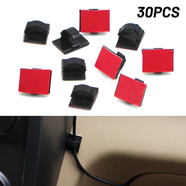 12 * 9 * 6 mm pince à câble de voiture noir organisateur de données de voitur