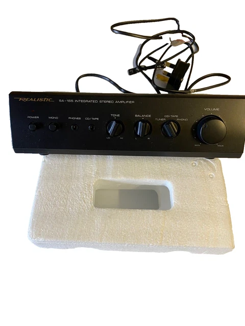 Realistic SA-155 Stereo Amplifier Miniature With Dual Phono Stage - Working.