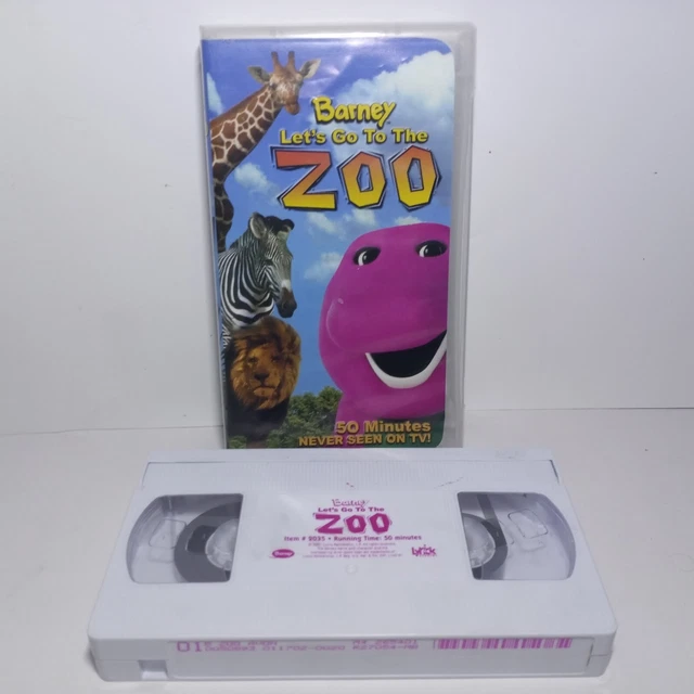 Barney lets go to the zoo vhs 2001 clamshell video tape tested all the