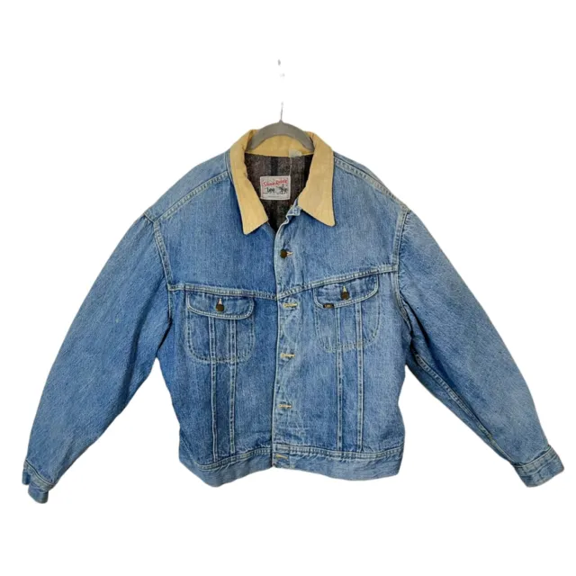 LEE STORM RIDER Denim Jacket Men's Blanket Lined 46 Chest 1960s $249.00 ...