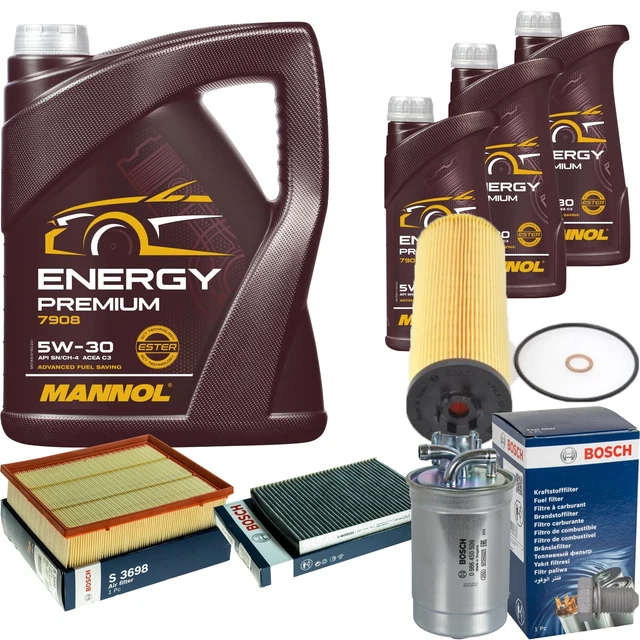 6L MANNOL Olio Motore ENERGY PREMIUM 5W-30 Inclusi Additivi Ceramo