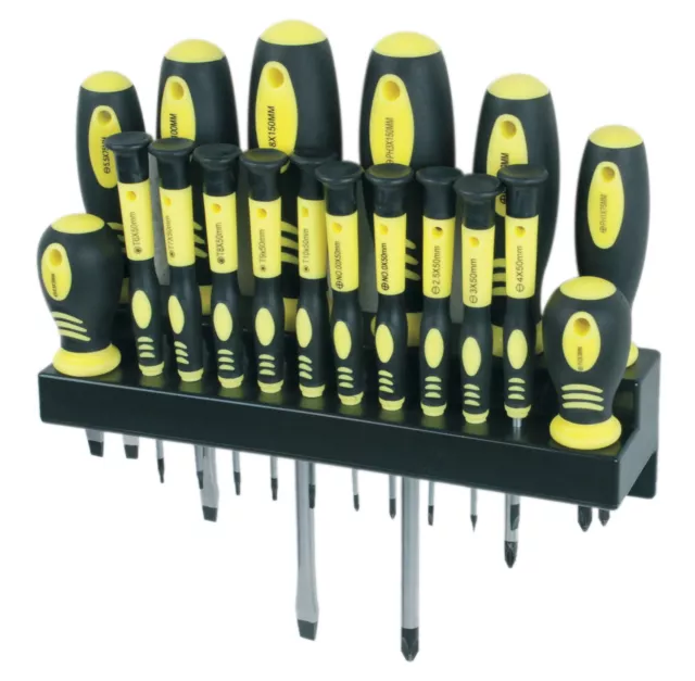 Mannesmann Screwdriver Set <> 18 pcs <> Chrome Vanadium <> Magnetic Tips GS TUV