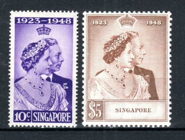 Singapore 1948 Royal Silver Wedding set SG 31-32 MVLH