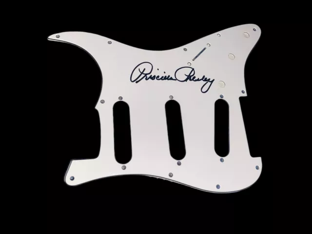 Priscilla Presley Hand Signed Guitar PickGuard.